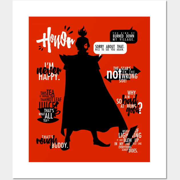 ATLA - Prince Zuko Quotes Wall Art by firlachiel